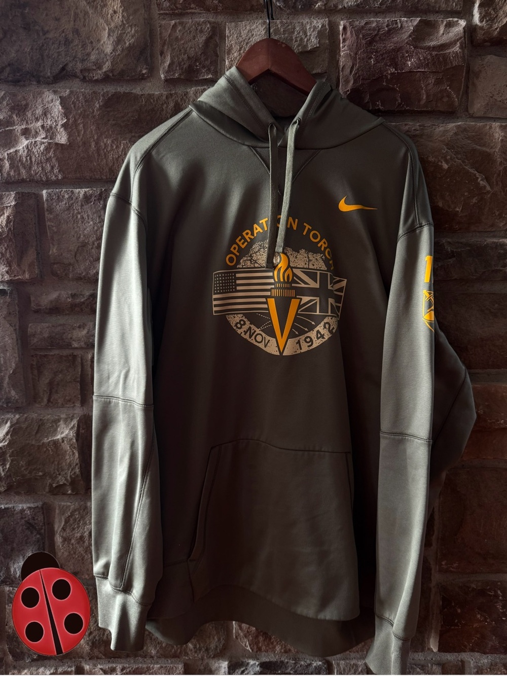 Nike Men’s Olive Green Hoodie w/Operation Torch Logo -XXL